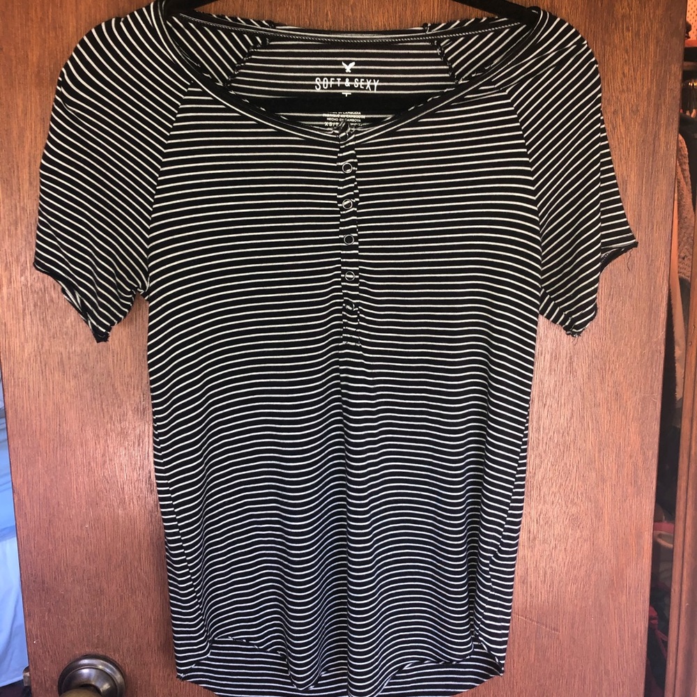 Black and White Striped Shirt | American Eagle